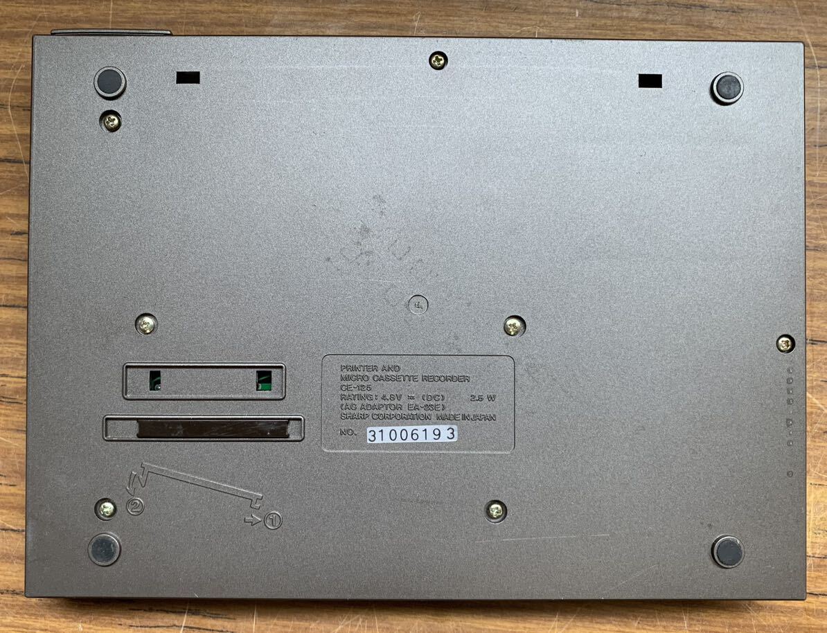 SHARP ポケコン PC-1251 + CE-125 プリンター＆マイクロカセットレコーダー  ジャンク品の画像7
