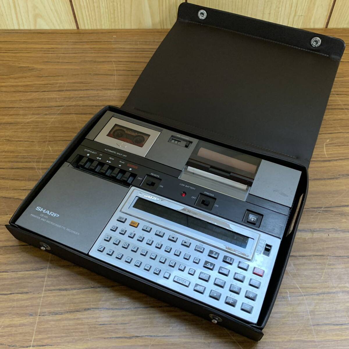 SHARP ポケコン PC-1251 + CE-125 プリンター＆マイクロカセットレコーダー  ジャンク品の画像1