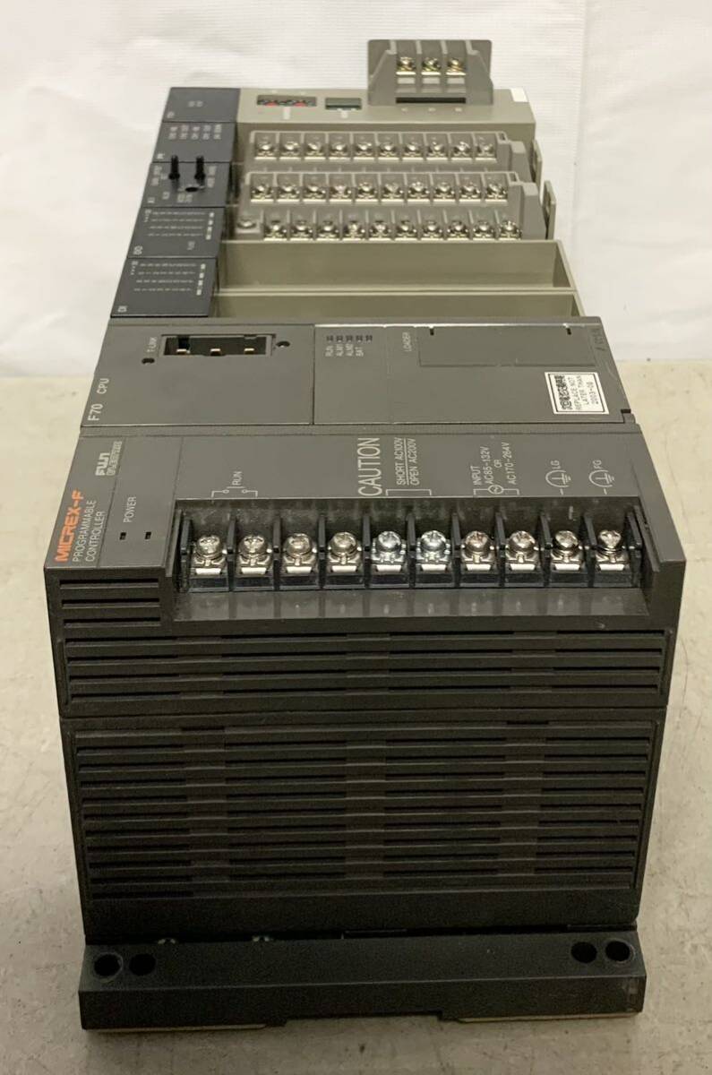 富士電機　FUJI MICREX-F　PROGRAMMABLE CONTROLLER　F70CPU/DI/DO/AI/PY/TS1　中古　現状品_画像5