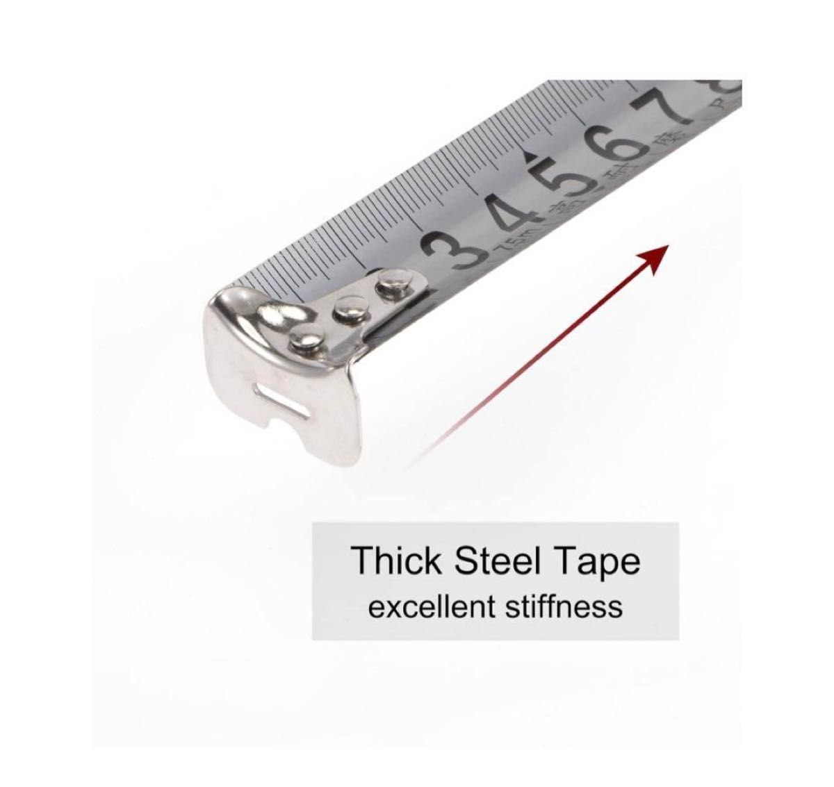 メジャールーラー 測定テープ 巻き尺 リトラクタブル ABSプラスチックシェル 炭素鋼 透明 7.5M 25mm幅 2個 未使用