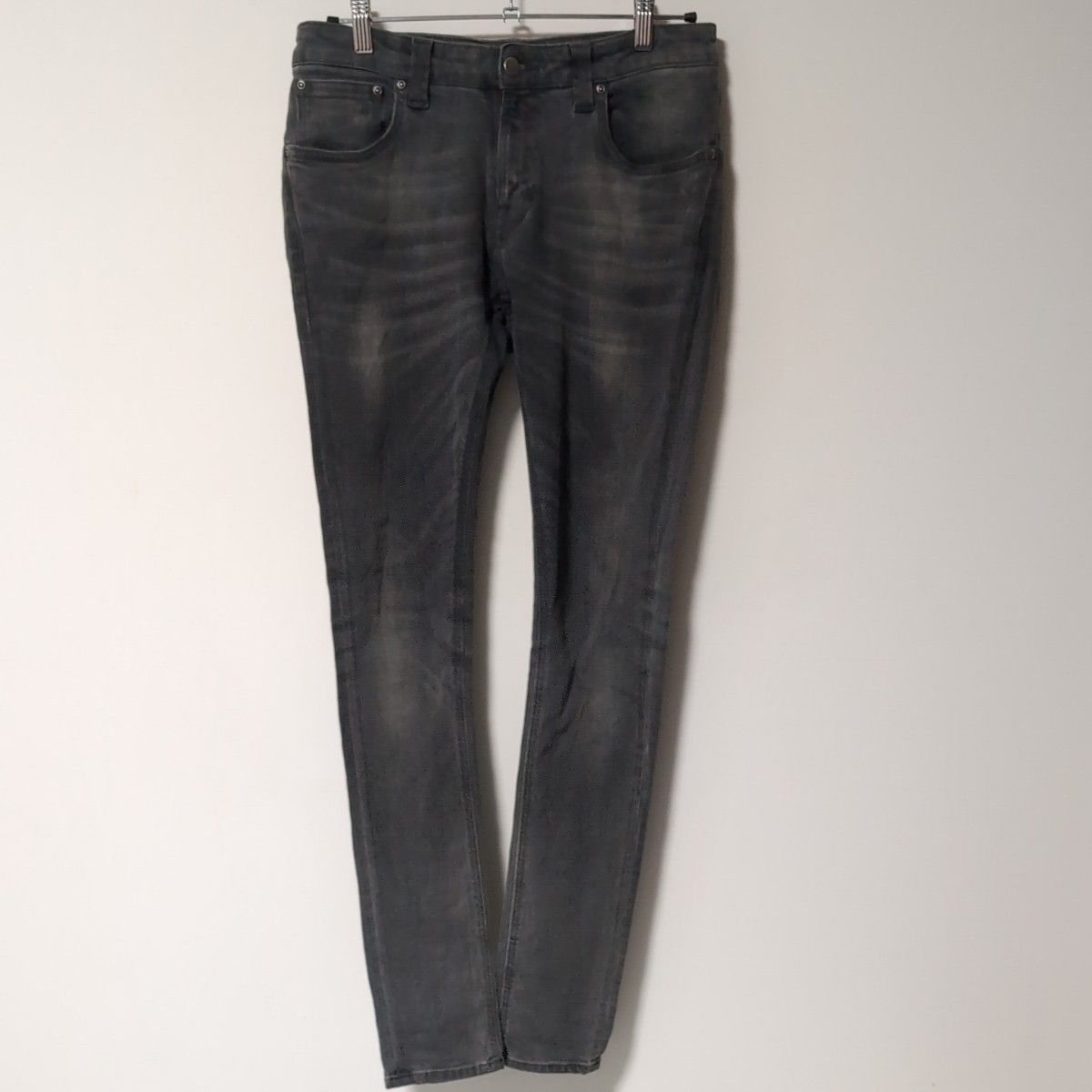 NUDIE JEANS ヌーディージーンズ SKINNY LIN W32 ｌ32 スキニー ストレッチ グレー