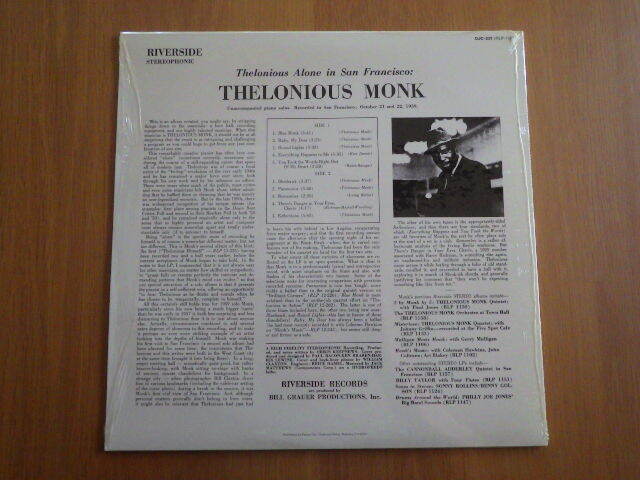 L2444 ] THELONIOUS ALONE IN SAN FRANCISCO/THELONIOUS MONK OJC-231_画像2