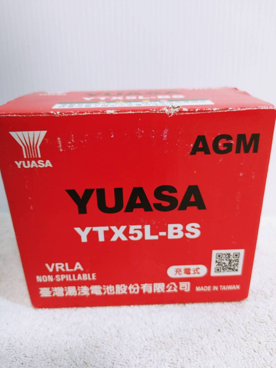 開封済み未使用 YUASA YTX5L-BS バイク用バッテリー_画像1