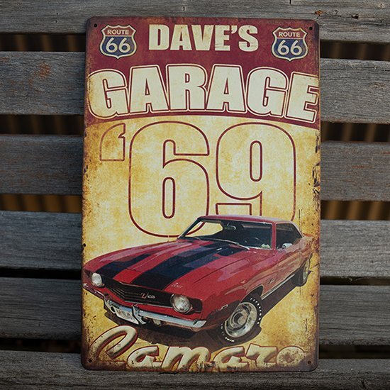 [ жестяная пластина табличка ]69 Chevrolet Camaro Ame машина route 66 гараж retro способ интерьер магазин Cafe стена украшение 20cm×30.( бесплатная доставка!)