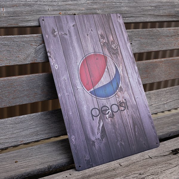 【ブリキ看板】Pepsi ペプシコーラ 看板 レトロ風 インテリア インテリア 店舗 カフェ 壁飾り　20cm×30㎝（送料無料！）②_画像1
