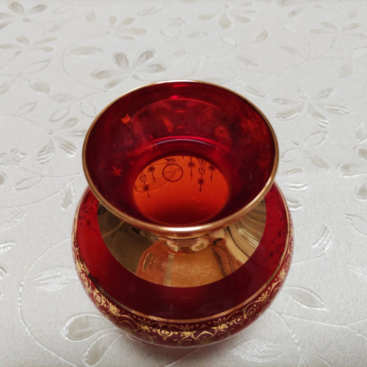 ベネチアングラス　グラス　酒器　花瓶　赤　