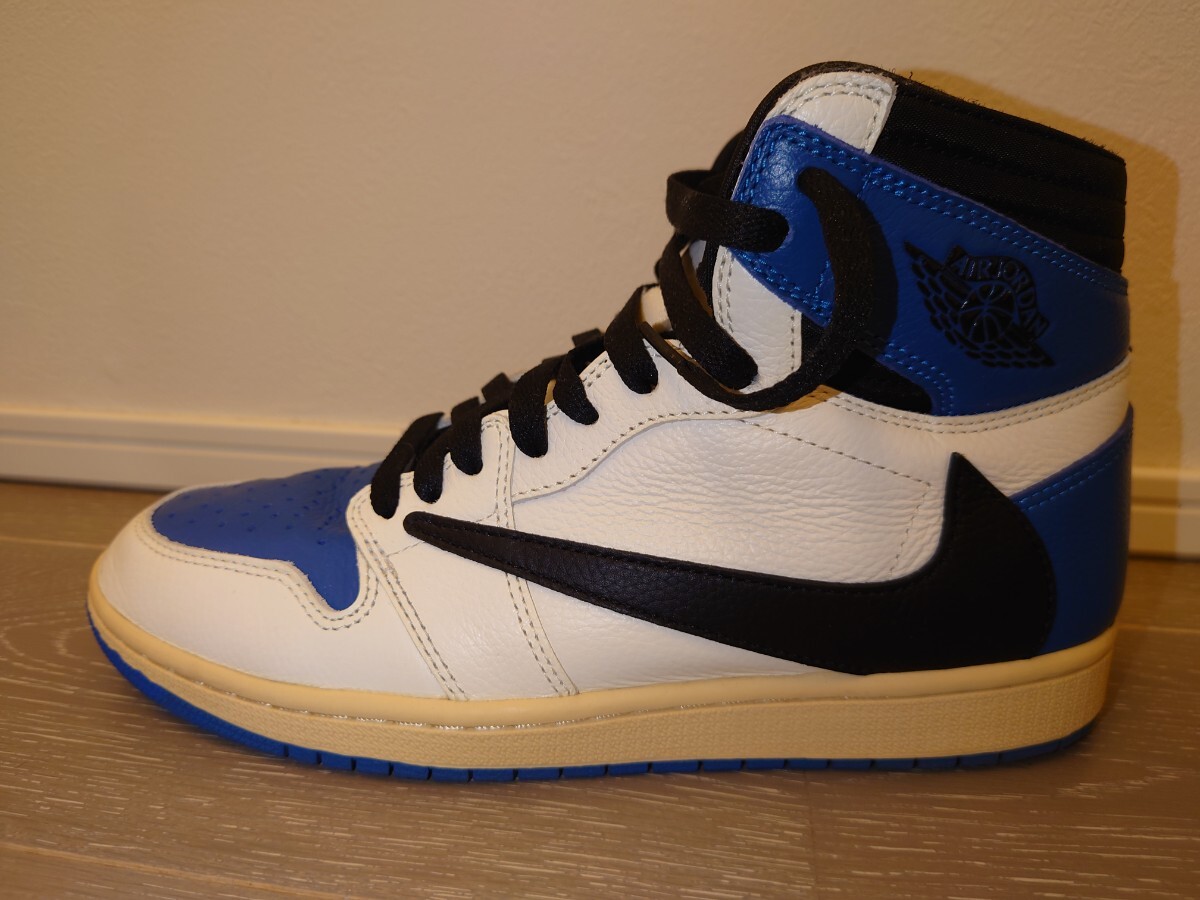 NIKE AIR JORDAN 1 RETRO HIGH OG SP Military Blue fragment design Travis Scott ジョーダントラヴィスフラグメントUS8,5 26,5cm の画像9