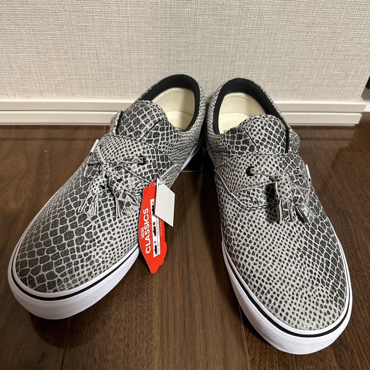 VANS エラ パイソン柄 タッセル サイズ12 30cm相当 タッセルローファースニーカー バンズ Python / White_画像1