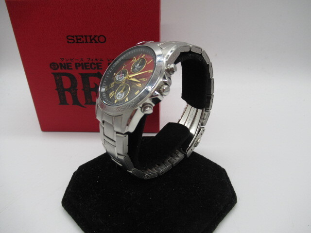 69356 SEIKO 7T92-HCR0 ONE PIECE FILM RED 公開記念ウォッチ 2000本限定品 腕時計 ワンピース 稼働品 譲渡品_画像2