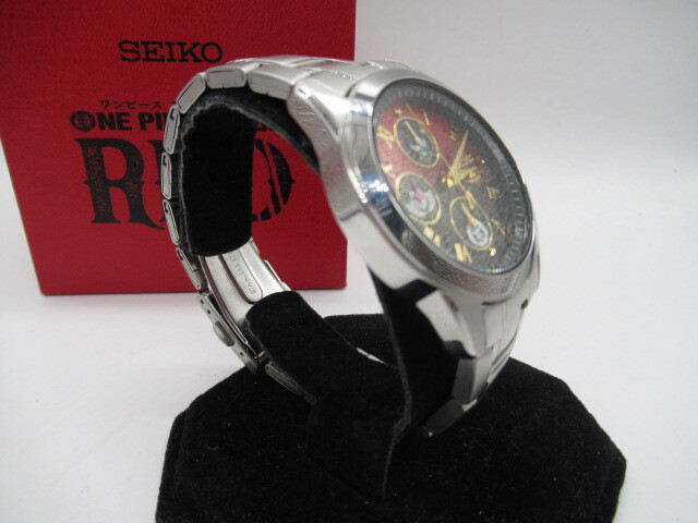 69356 SEIKO 7T92-HCR0 ONE PIECE FILM RED 公開記念ウォッチ 2000本限定品 腕時計 ワンピース 稼働品 譲渡品_画像3