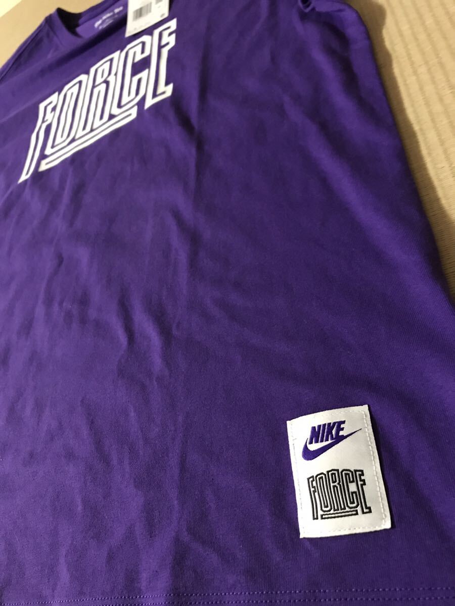 新品 未使用 タグ付☆ナイキ スターティング5 ロングスリーブ Tシャツ☆NIKE FORCE 40周年☆長袖 ロンT バスケット☆XLサイズ 紫/パープルの画像2