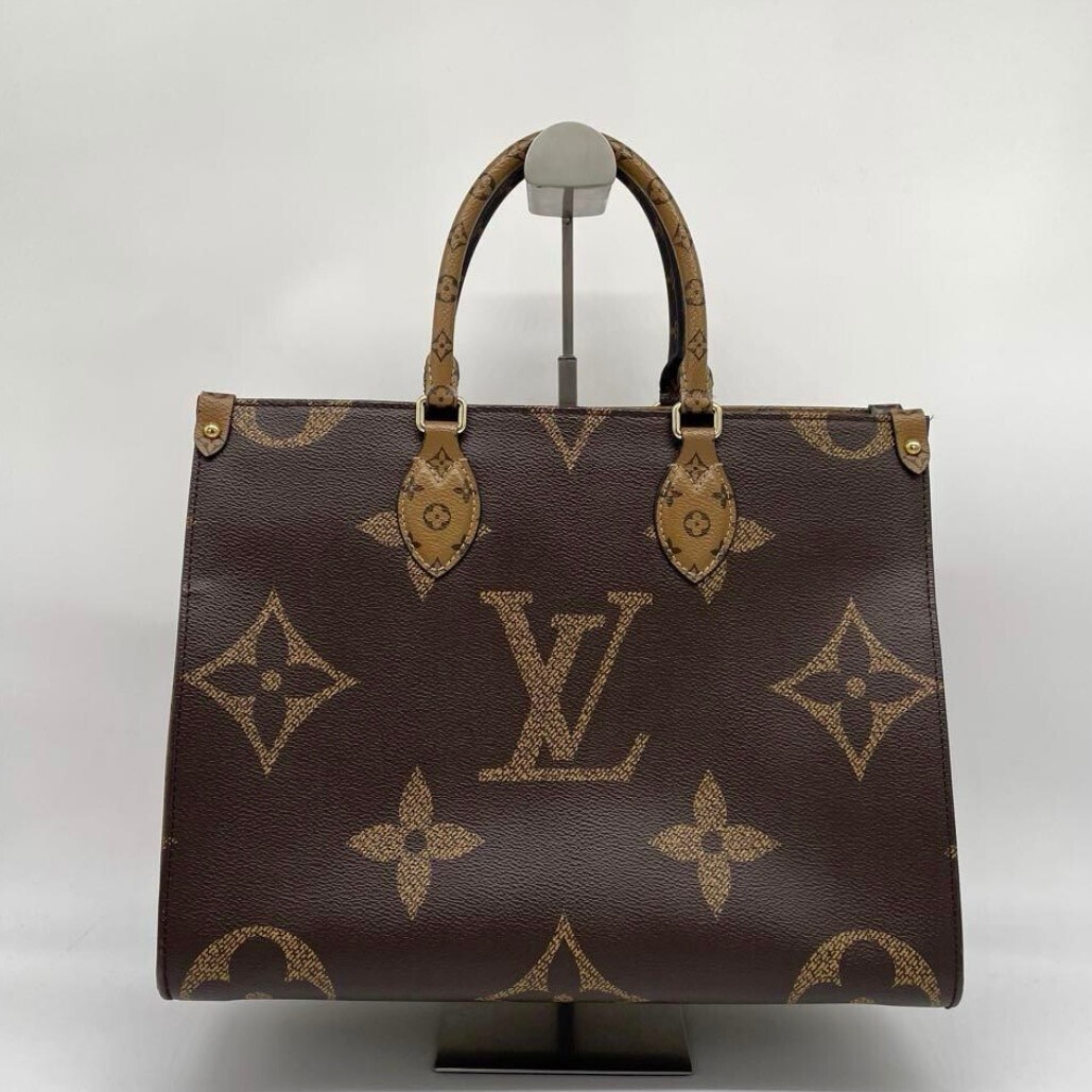 1円 【新品同様/2021年製】Louis Vuitton ルイヴィトン オンザゴーMM モノグラム リバース ジャイアント 現行品 トート OnTheGo M45321