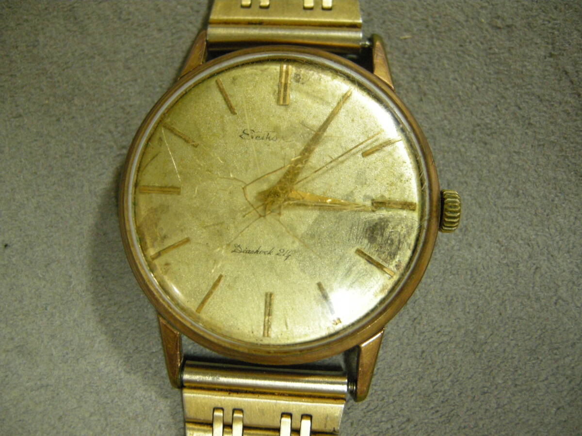 【ダメージ品】セイコー クラウン/SEIKO CROWN 腕時計 手巻き カラー：ゴールド 稼動品の画像1