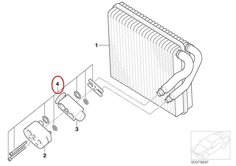 BMWMINI　R50、R52、R53用純正品　エバポレータ/エキスパンバルブ　オーリングキットOE番号：64116910918_画像2