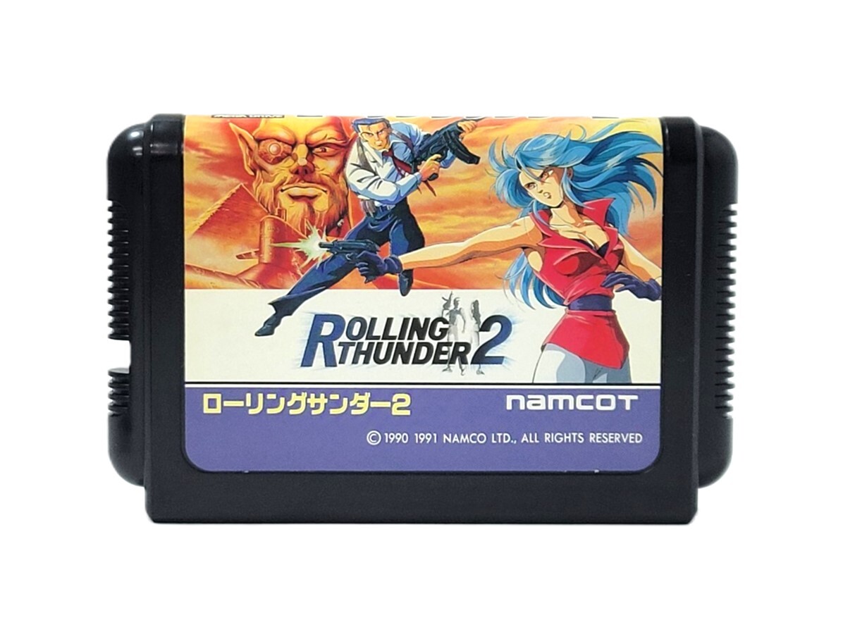 【メガドライブソフト】 ROLLING THUNDER 2/ローリング サンダー 2 T-14133 ナムコ アクション ゲームカセット おもちゃ MD (46949H7)の画像2