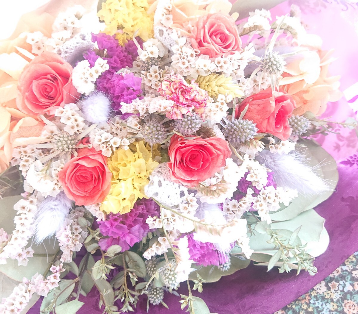 *Bouquet de minuit* роза. букет * консервированный цветок * сухой цветок * благодарность sale1 иен ~*
