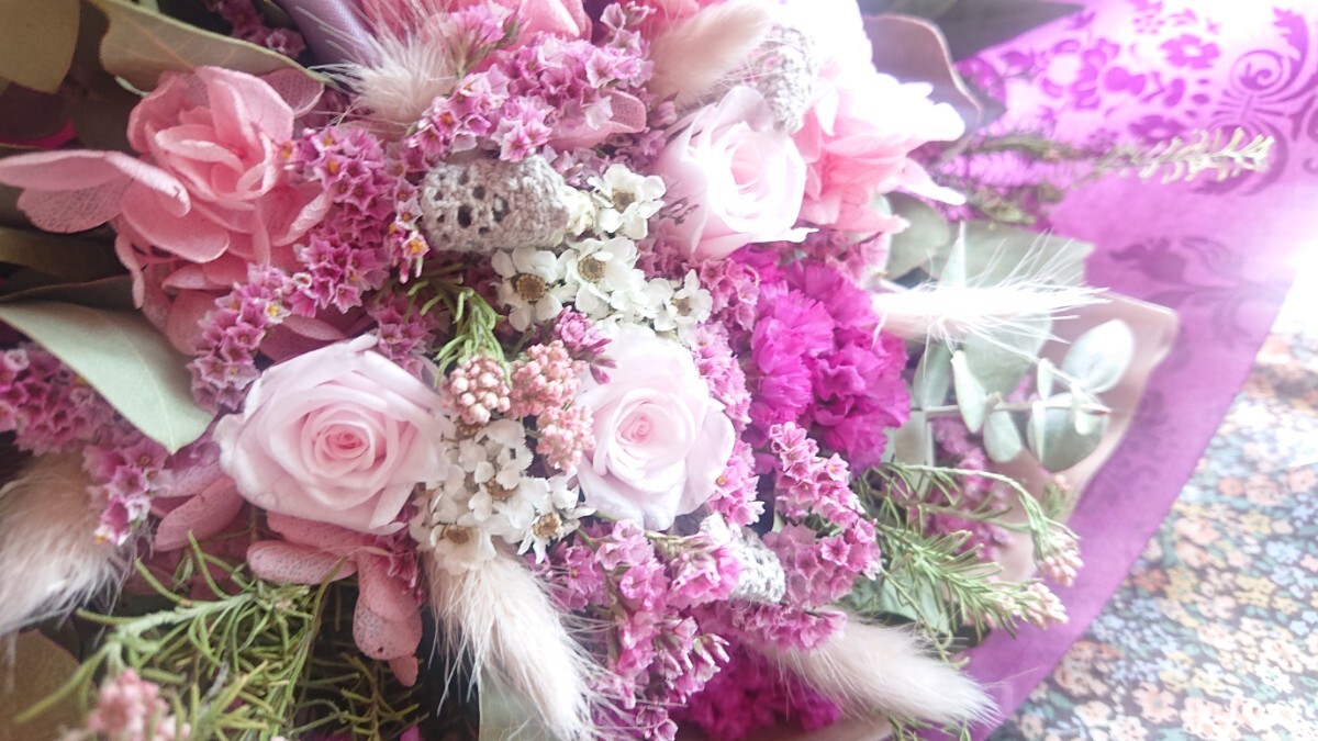 ☆Bouquet de minuit＊薔薇の花束＊プリザーブドフラワー＊ドライフラワー＊感謝sale￥1～☆の画像7