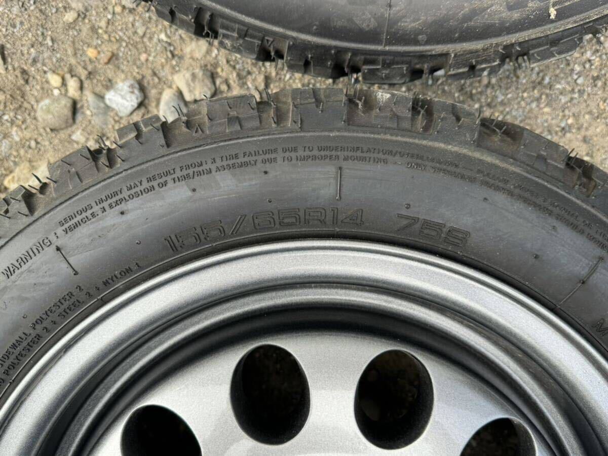 155/65r14 MUDSTAR WANPAKU マッドタイヤ 軽バン オフロード 5J×14インチ +35の画像6