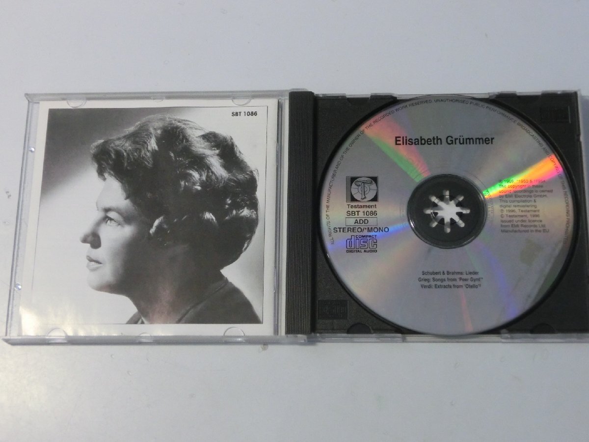 Kml_ZCD1557／シューベルト/ブラームス/グリーグ/ヴェルディ：歌曲集 エリーザベト・グリュンマー （輸入盤）の画像3