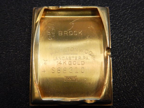 6268 希少売切り☆ Hamilton Brock 14K Gold Cal.982 ハミルトン ブロック メンズ レディース 手巻き 腕時計 アンティーク ヴィンテージの画像10