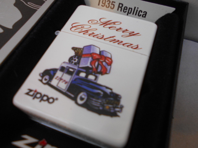 メリークリスマス リボンを付けたジッポーカー 1935レプリカ 外ヒンジ Zippo 2008年製 未使用 の画像2