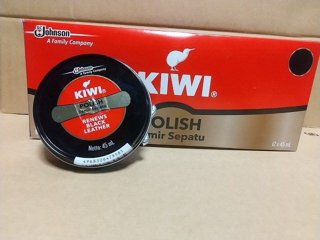 KIWI SHOE POLISH BLACK 黒 靴墨 ワックス 45mlの画像1