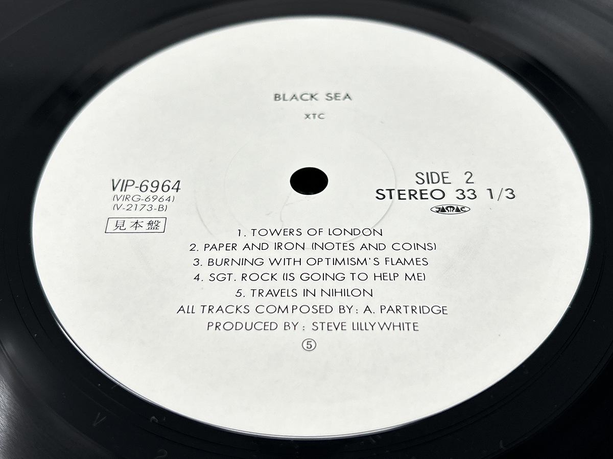 JPN 白レーベル見本盤 初回プレス STEREO LP★XTC / BLACK SEA / ブラック・シー★レア! プロモ極美盤の画像5