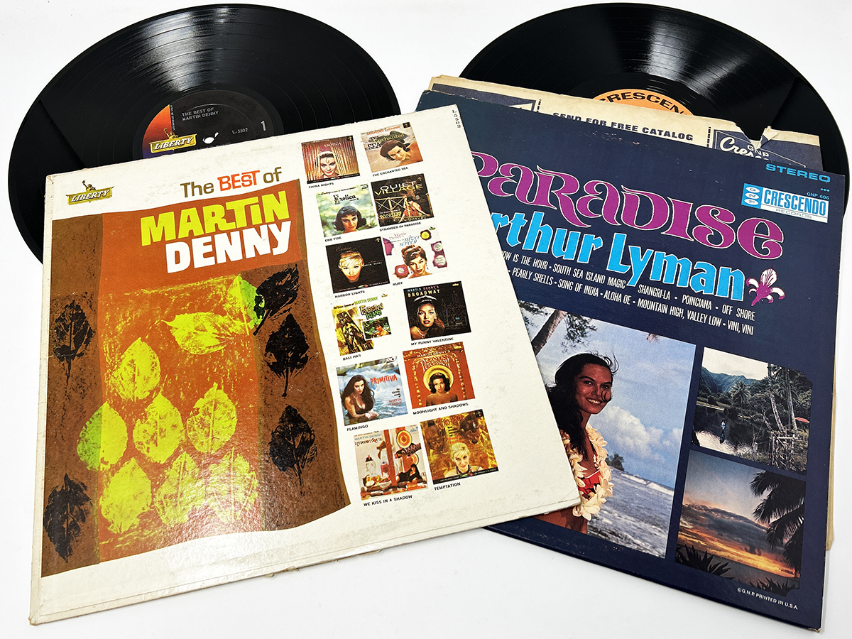 US オリジナル LP 2枚セット★MARTIN DENNY / THE BEST OF MARTIN DENNY（MONO）+ ARTHUR LYMAN / PARADISE（STEREO）★エキゾチカの画像1