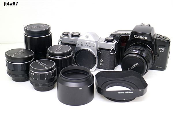 JT4w87 カメラ等おまとめ CANON EOS100 PENTAX SP 他 カメラ レンズ 動作未確認 60サイズの画像1