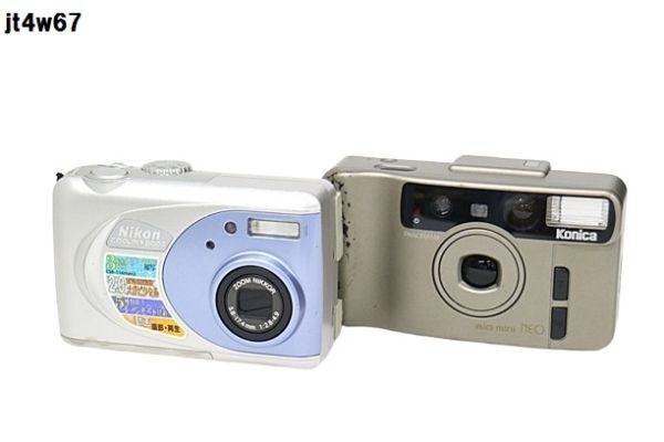 JT4w67 カメラおまとめ Nikon COOLPIX2000 KONICA BIGminiNEO 動作未確認 60サイズの画像1