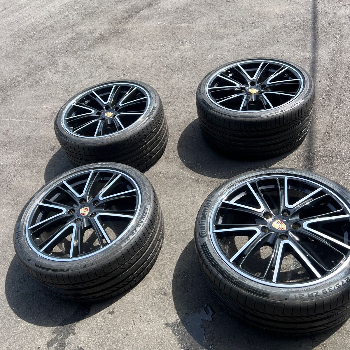 現行パナメーラターボ 971 ポルシェ純正 275/35R21 315/30R21 コンチネンタル 9.5j 11.5j BBS 新車外し 4本セットの画像1