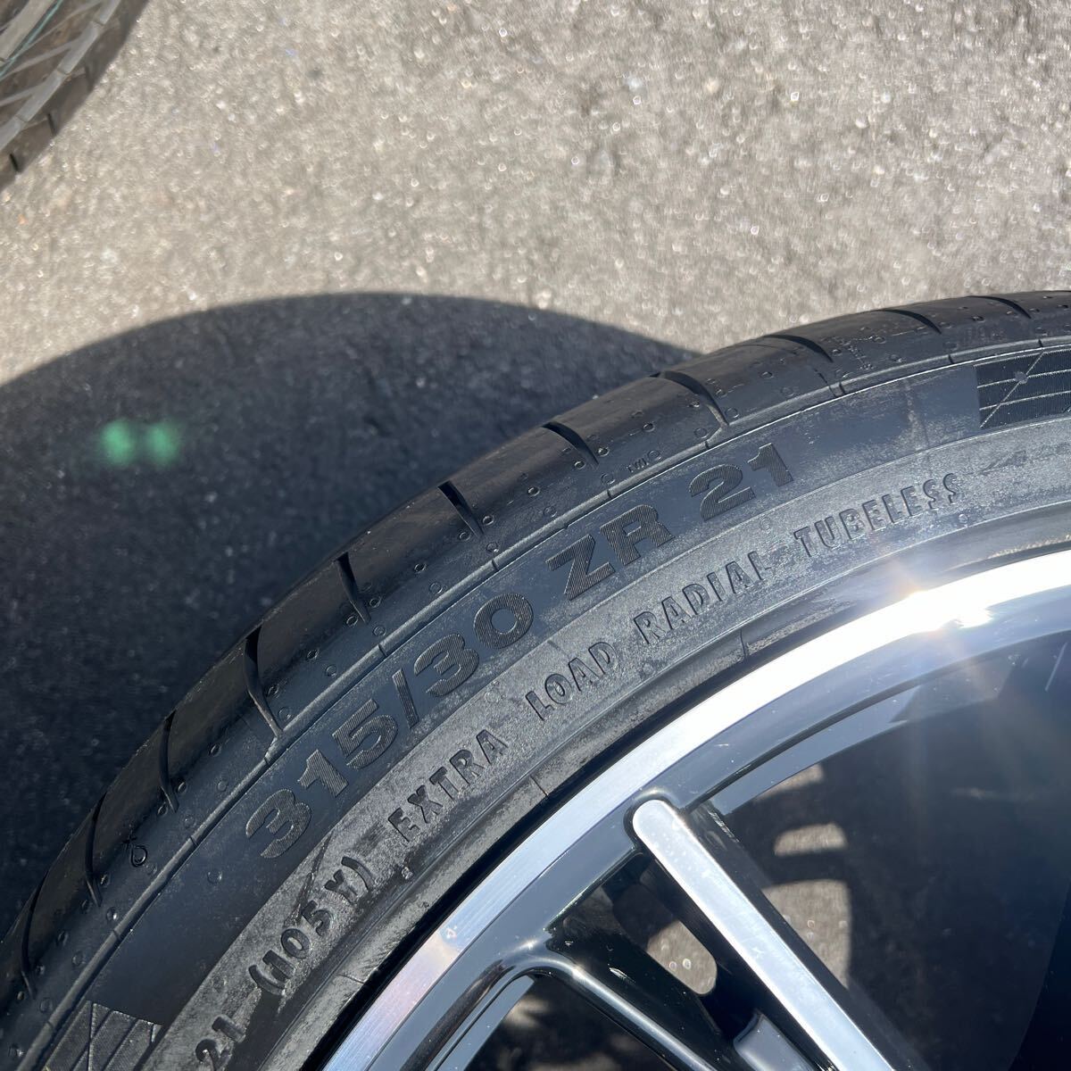 現行パナメーラターボ 971 ポルシェ純正 275/35R21 315/30R21 コンチネンタル 9.5j 11.5j BBS 新車外し 4本セットの画像6