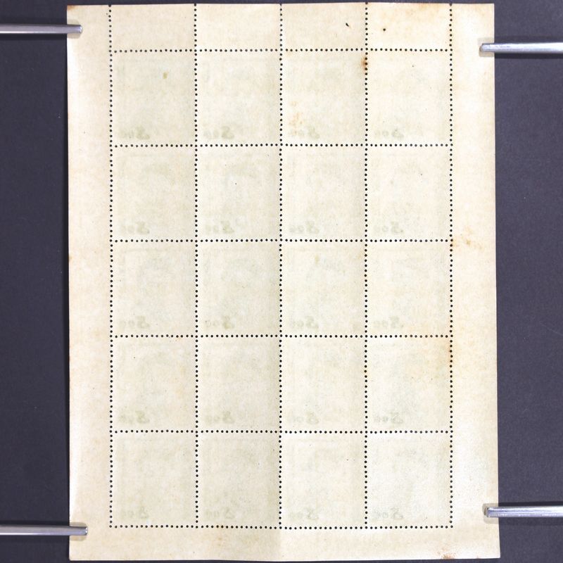 47■ 未使用 野口英世 8円 20面シート 文化人切手 昭和24年 1949年の画像2
