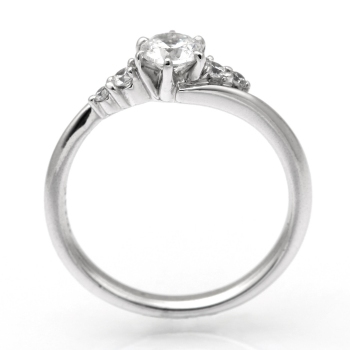 婚約指輪 プラチナ ダイヤモンド リング 0.3カラット 鑑定書付 0.365ct Dカラー VS2クラス 3EXカット H&C CGL 通販_画像2