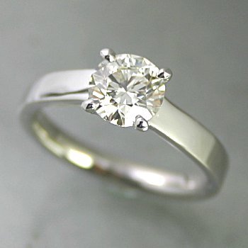婚約指輪 安い ダイヤモンド リング 1.0カラット プラチナ 鑑定書付 1.005ct Dカラー VVS1クラス 3EXカット H&C CGL_画像1