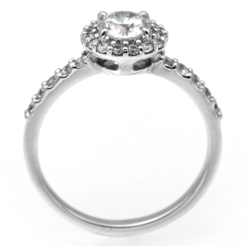 婚約指輪 プラチナ ダイヤモンド リング 0.2カラット 鑑定書付 0.268ct Eカラー SI1クラス 3EXカット H&C CGL 通販_画像2