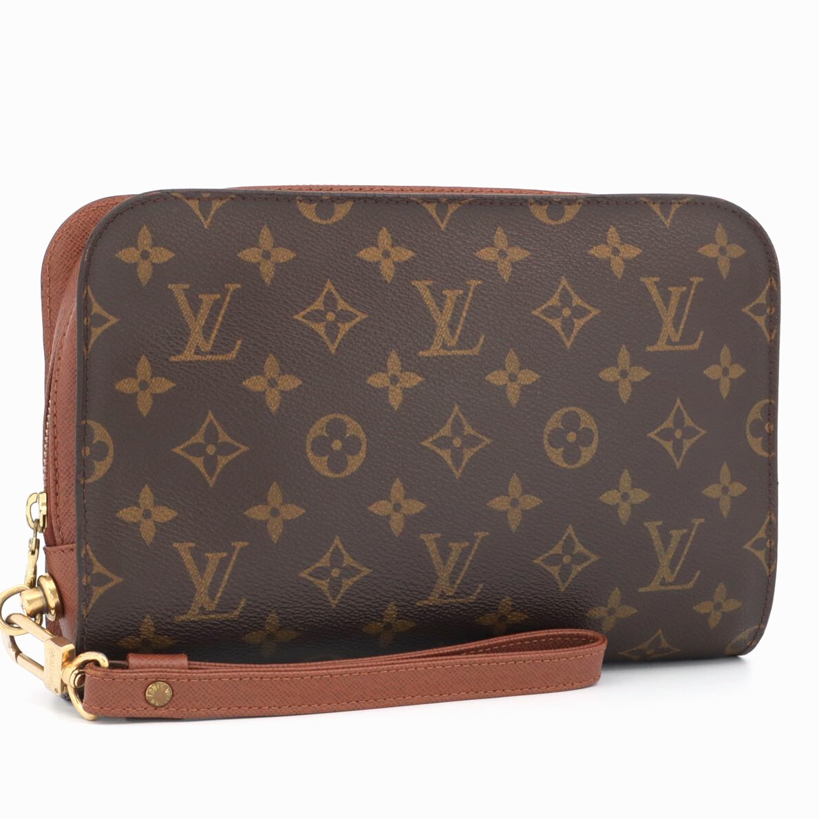 ルイヴィトン LOUIS VUITTON モノグラム オルセー セカンドバッグ クラッチバッグ ブラウン メンズ レザー M51790の画像1