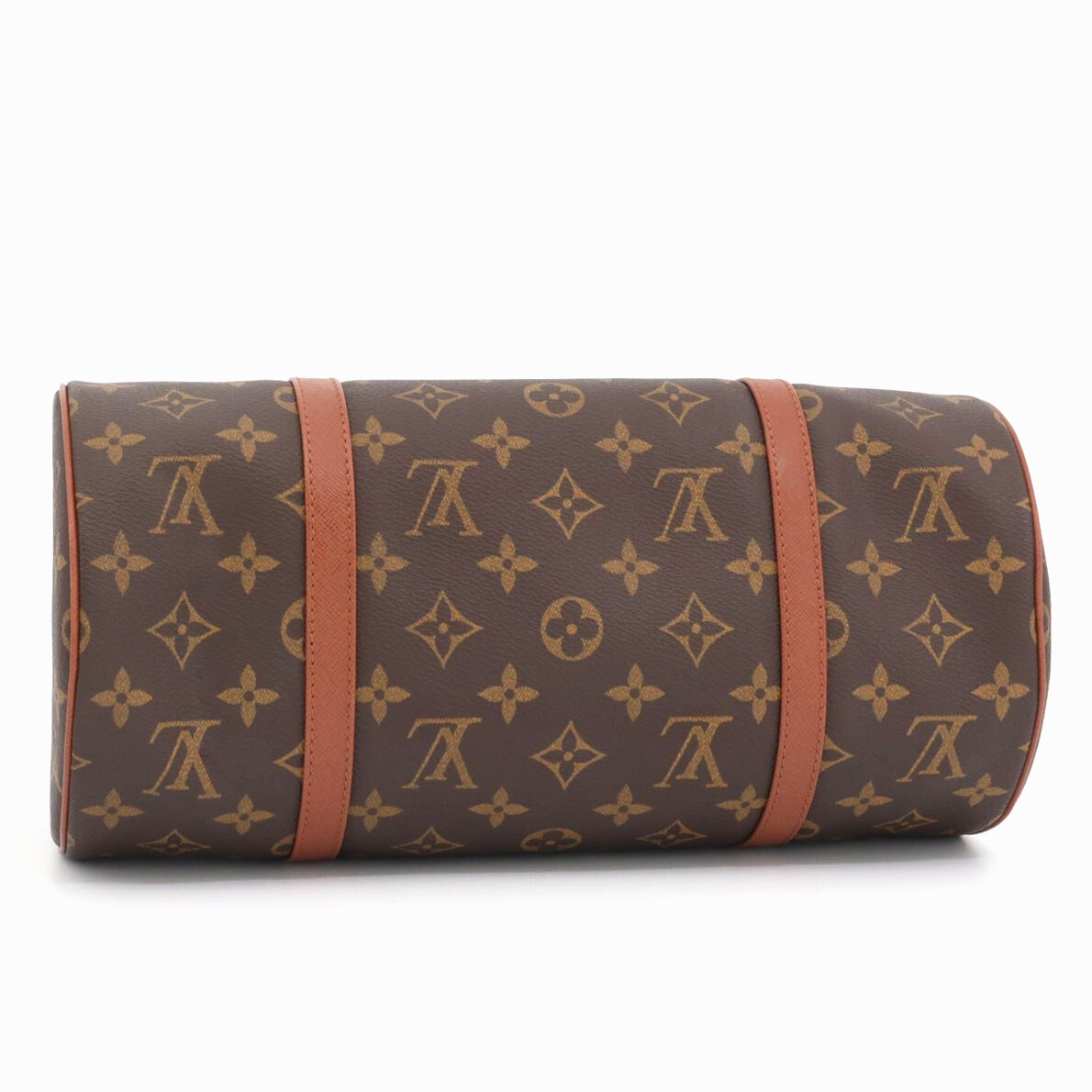 1円 極美品 ルイヴィトン LOUIS VUITTON モノグラム パピヨン30 ハンドバッグ ミニボストン 筒形 ブラウン レディース M51365の画像7