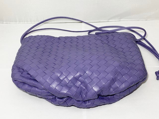 ◎【未使用保管品】BOTTEGA VENETA ボッテガ ヴェネタ スモール ザ バルブ イントレチャート ショルダー ハンド バッグ 651811 パープル系_画像2