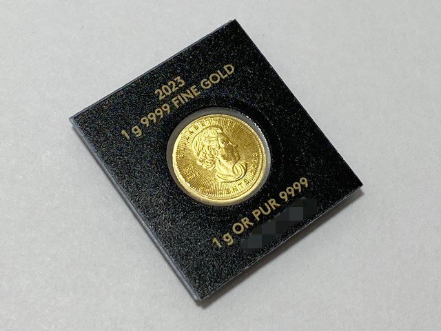 ◎メイプルリーフ K24 純金 コイン 金貨 1g カナダ王室造幣局発行 エリザベス女王 24金 コレクション_画像6