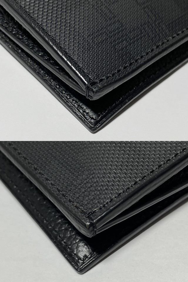 ◎【美品】dunhill ダンヒル ディーエイト 二つ折り 長財布(小銭入れ付き) L2F110Z メンズ 黒の画像3