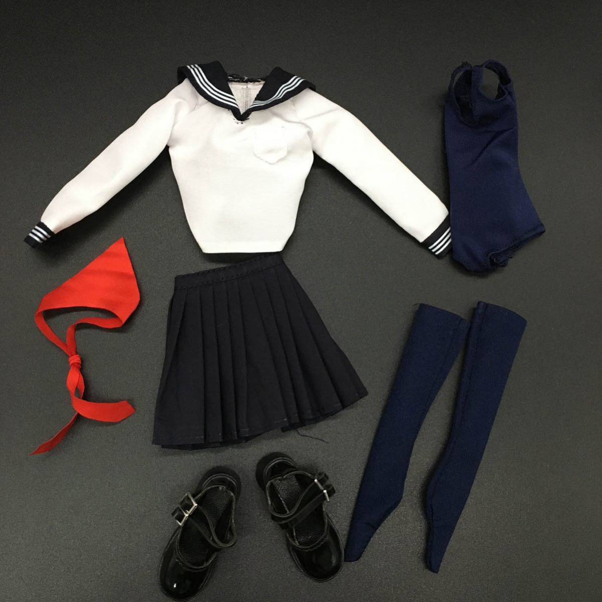 A32 1/6 scale school uniform 6 point set PHICENfa Ise n element body correspondence woman figure for sailor suit doll clothes 