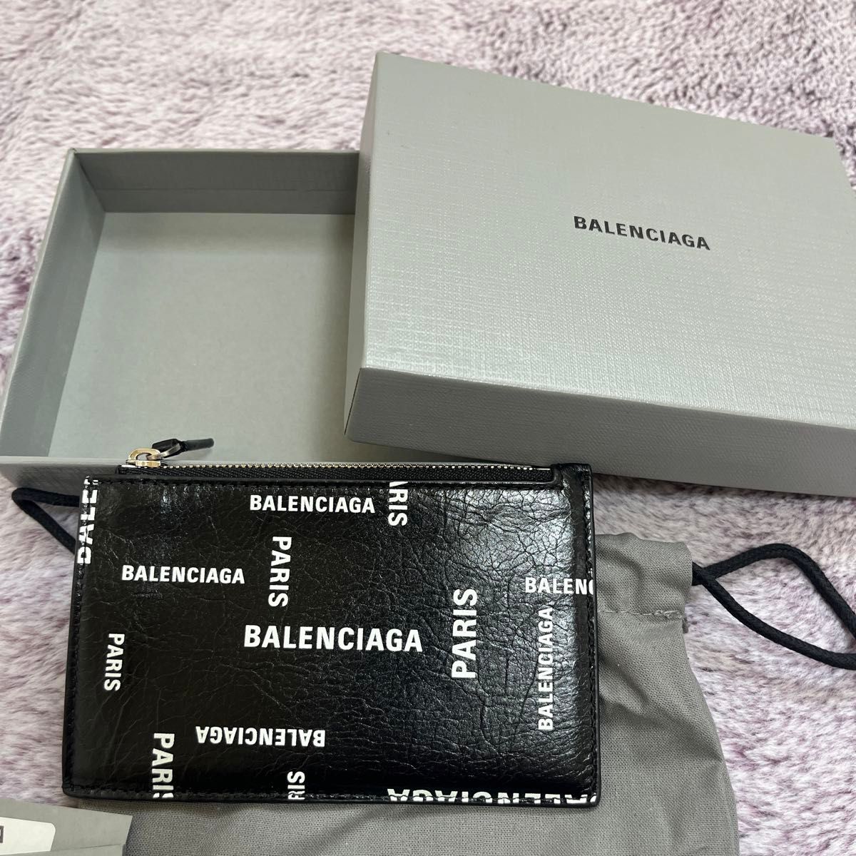 BALENCIAGA バレンシアガ 本物 新品 PARIS ロゴ フラグメントケース カードケース コインケース ウォレット