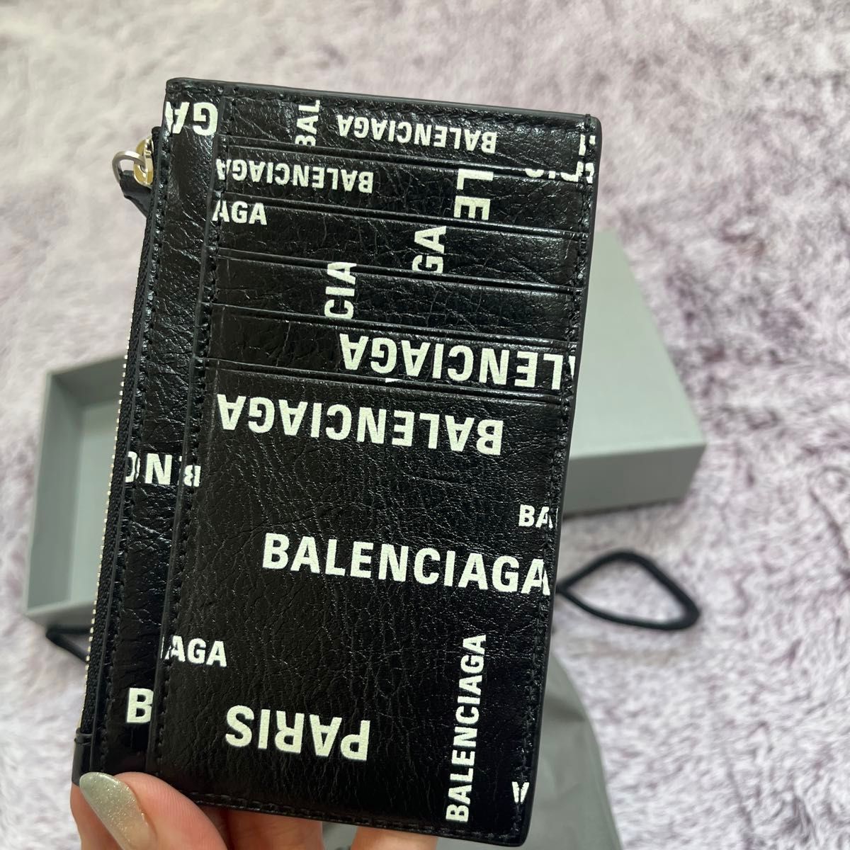 BALENCIAGA バレンシアガ 本物 新品 PARIS ロゴ フラグメントケース カードケース コインケース ウォレット