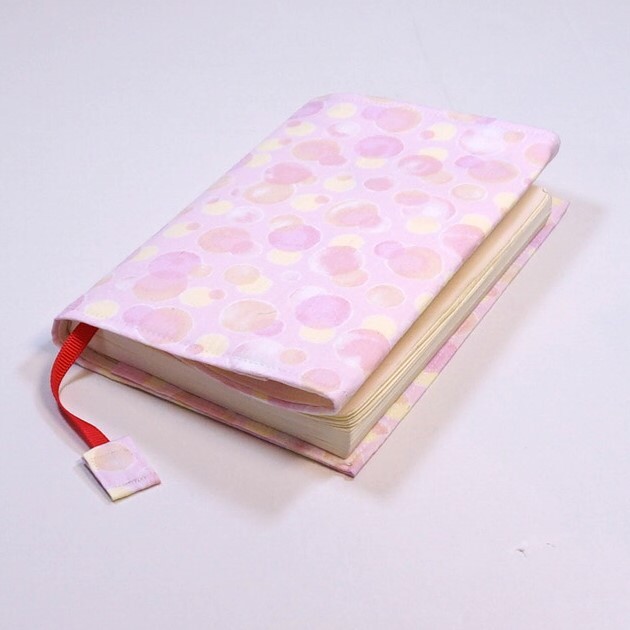 [ наличие один .:100 иен старт ] [ особый обработка ( коллаген ) полька-дот розовый ткань ] библиотека книга@ обложка для книги 