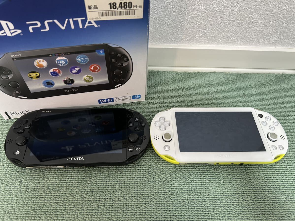 SONY PS VITA PCH-2000 ブラック ライムグリーン/ホワイト 難あり_画像1