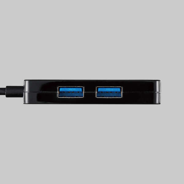 変換アダプタ付USB3.0超コンパクトハブ 3ポート USB-AポートにもUSB Type-Cポートにも接続できる変換アダプター付: U3H-CAK3005BBK_画像5