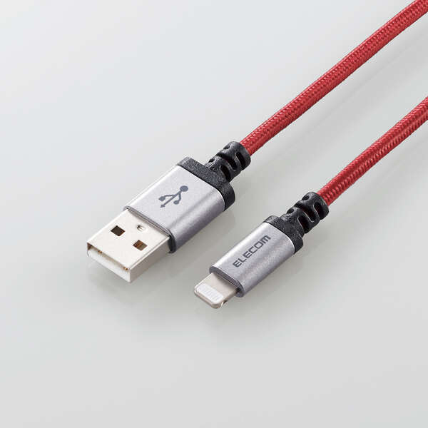 USB-A to Lightning cable [A-Lightning] 1.2m disconnection easy to do connector attaching root part. endurance power . approximately 10 times till to raise . high endurance type : MPA-UALS12RD