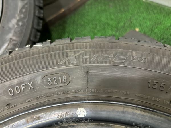  Michelin X-ICE3 155/65R13 steel wheel attaching 4ps.@4J ET?/4H 100 studdless tires groove equipped 