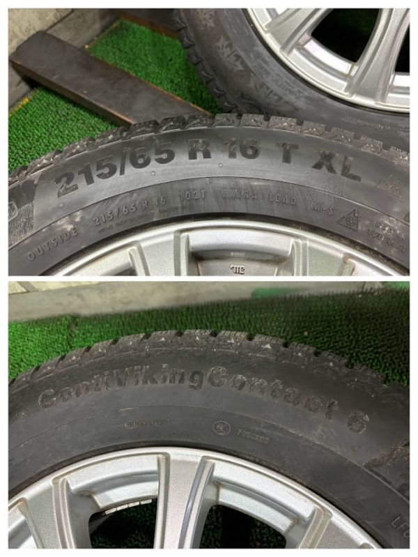 コンチネンタル　バイキングコンタクト6　215/65R16　アルミホイール付き　4本　6.5J　ET40/5H　114.3　スタッドレスタイヤ　アルファード_画像7